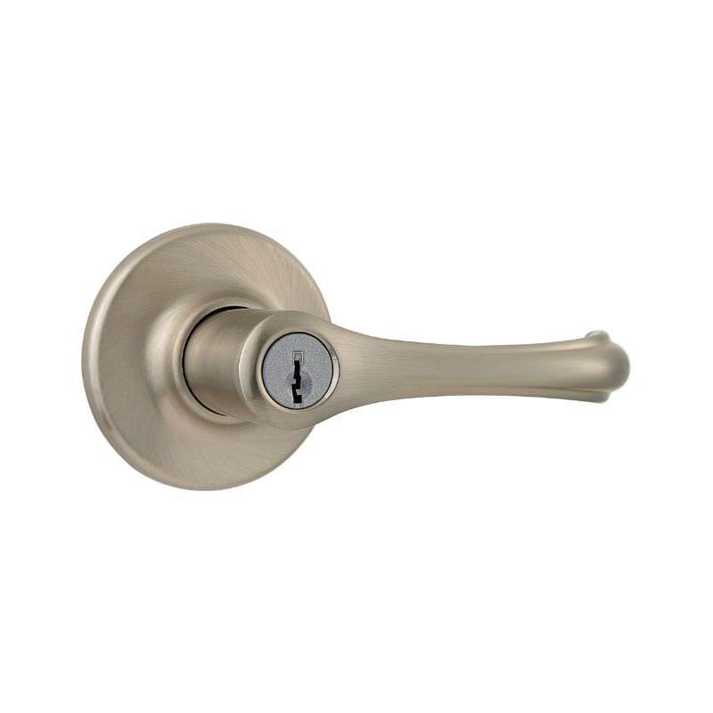 Kwikset 406DNL-15V2 satin nickel keyed entry lever