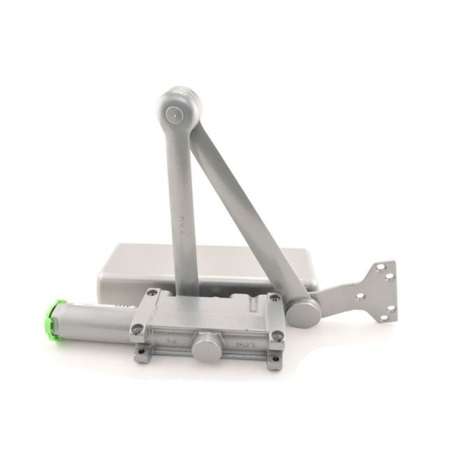 LCN 4111EDAALLH aluminum push side mount door closer