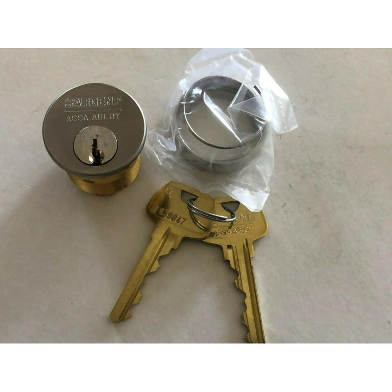 Sargent 4132DLA satin stainless steel mortise cylinder