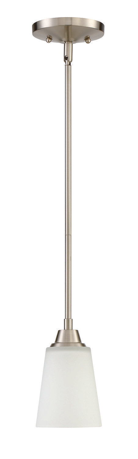 Craftmade 41991-BNK Grace 1 Light Mini Pendant in Brushed Polished Nickel