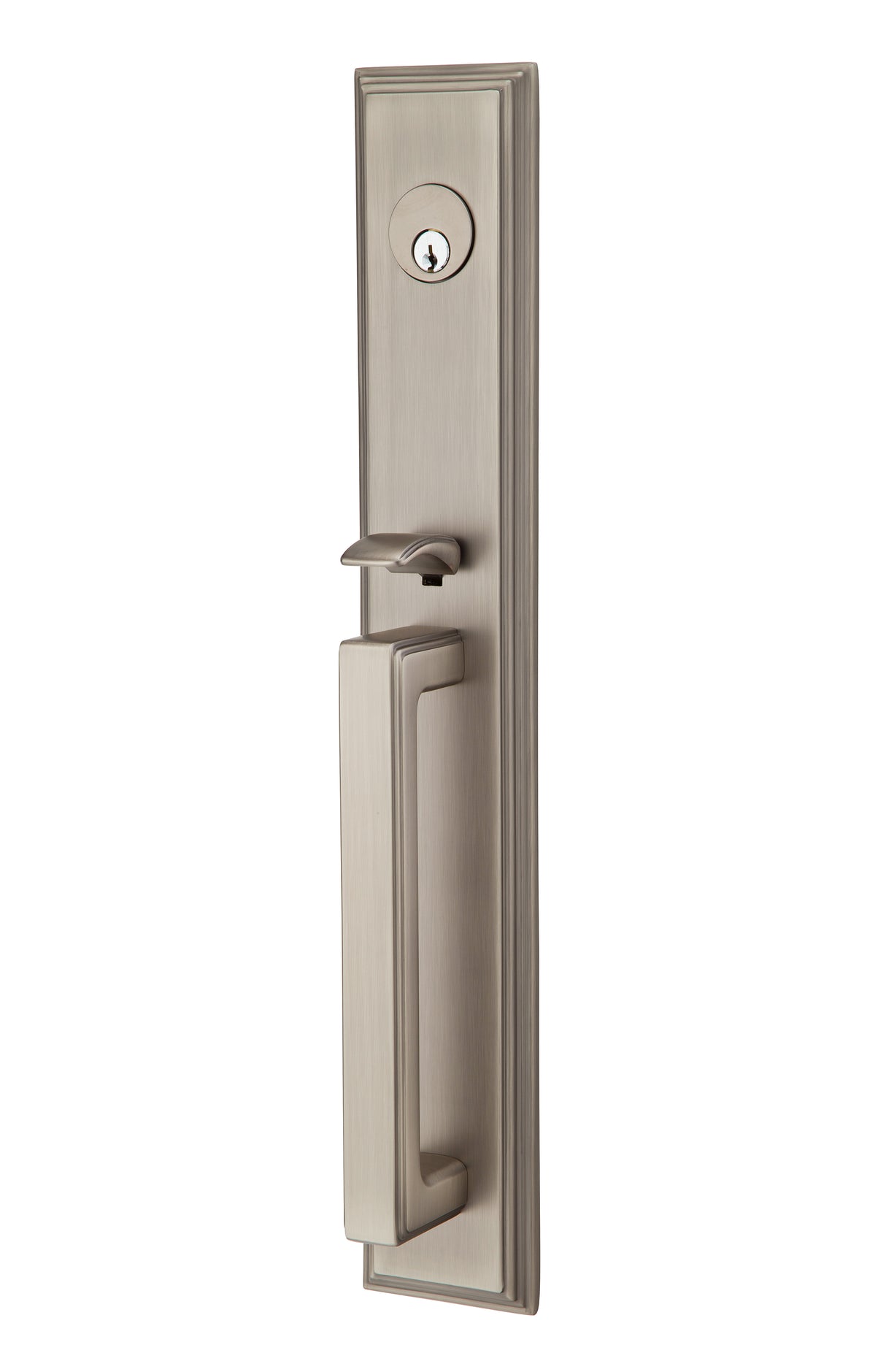 Emtek Knob Dummy Melrose Tubular Handleset - Reversible in Pewter