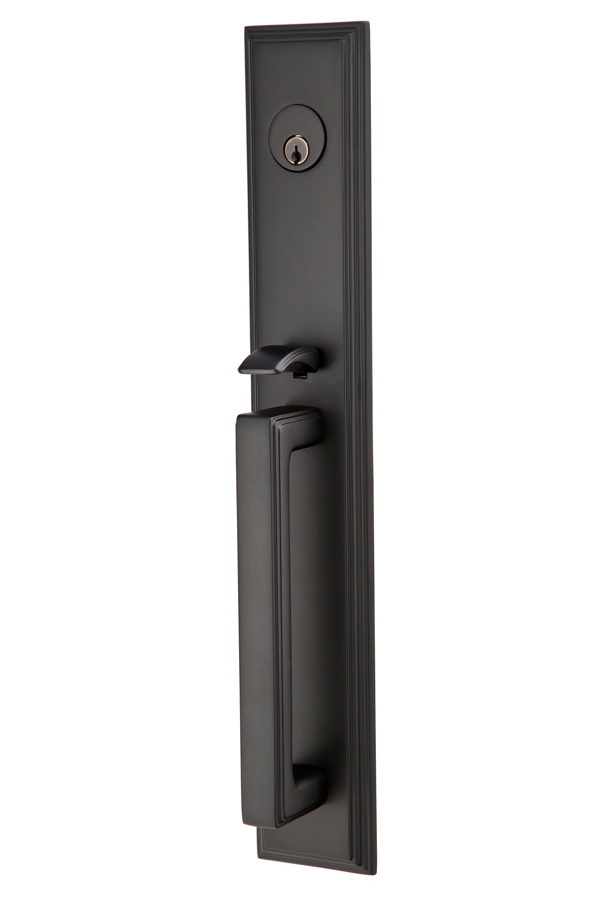 Emtek Knob Dummy Melrose Tubular Handleset - Reversible in Flat Black