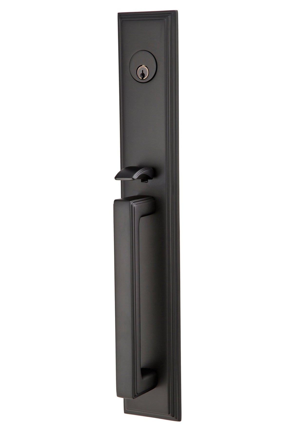 Emtek Knob Dummy Melrose Tubular Handleset - Reversible in Flat Black