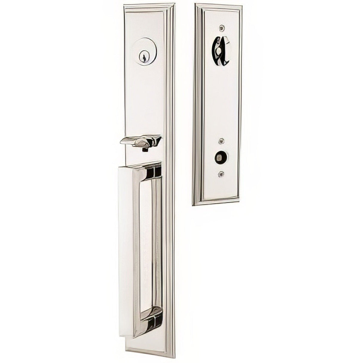 Emtek 4212PUS14 polished nickel lifetime single cylinder handleset
