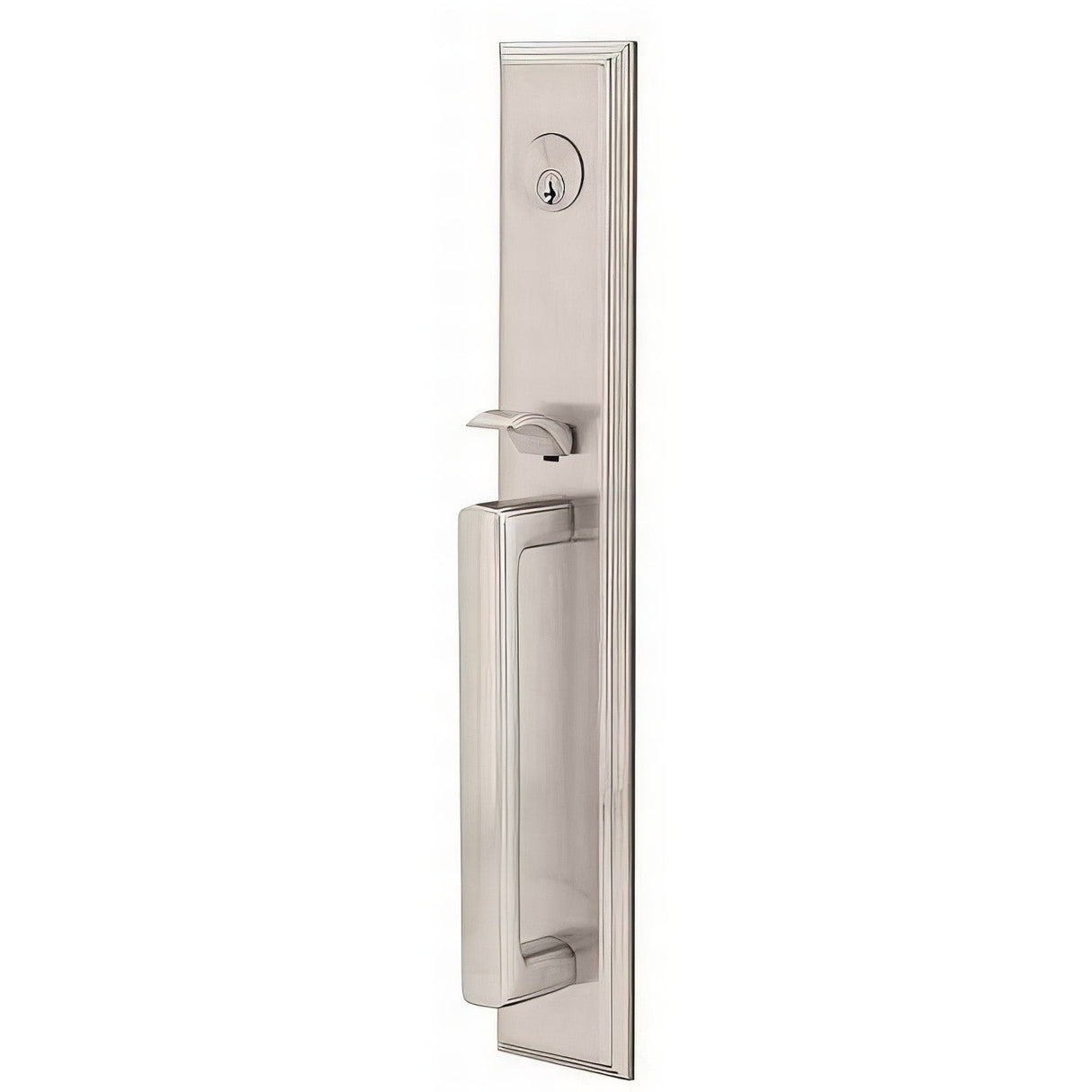 Emtek 4212PUS15 satin nickel single cylinder handleset