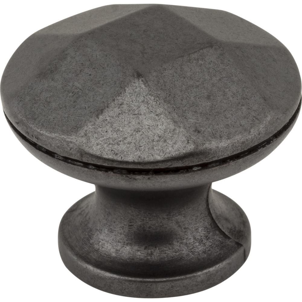 Elements 423DACM 423 Drake 1-3/16" Zinc Faceted Geometric Cabinet Knob Gun Metal