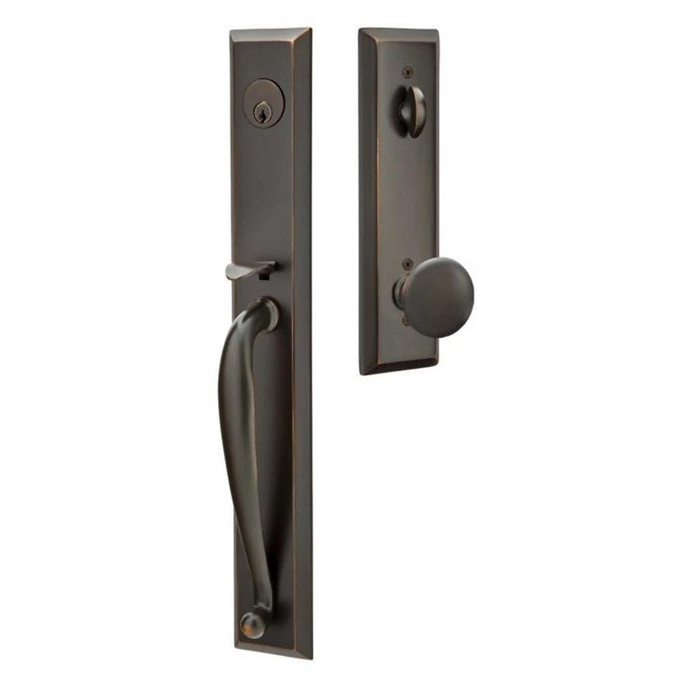 Emtek 4415PUS10B oil rubbed bronze single cylinder handleset