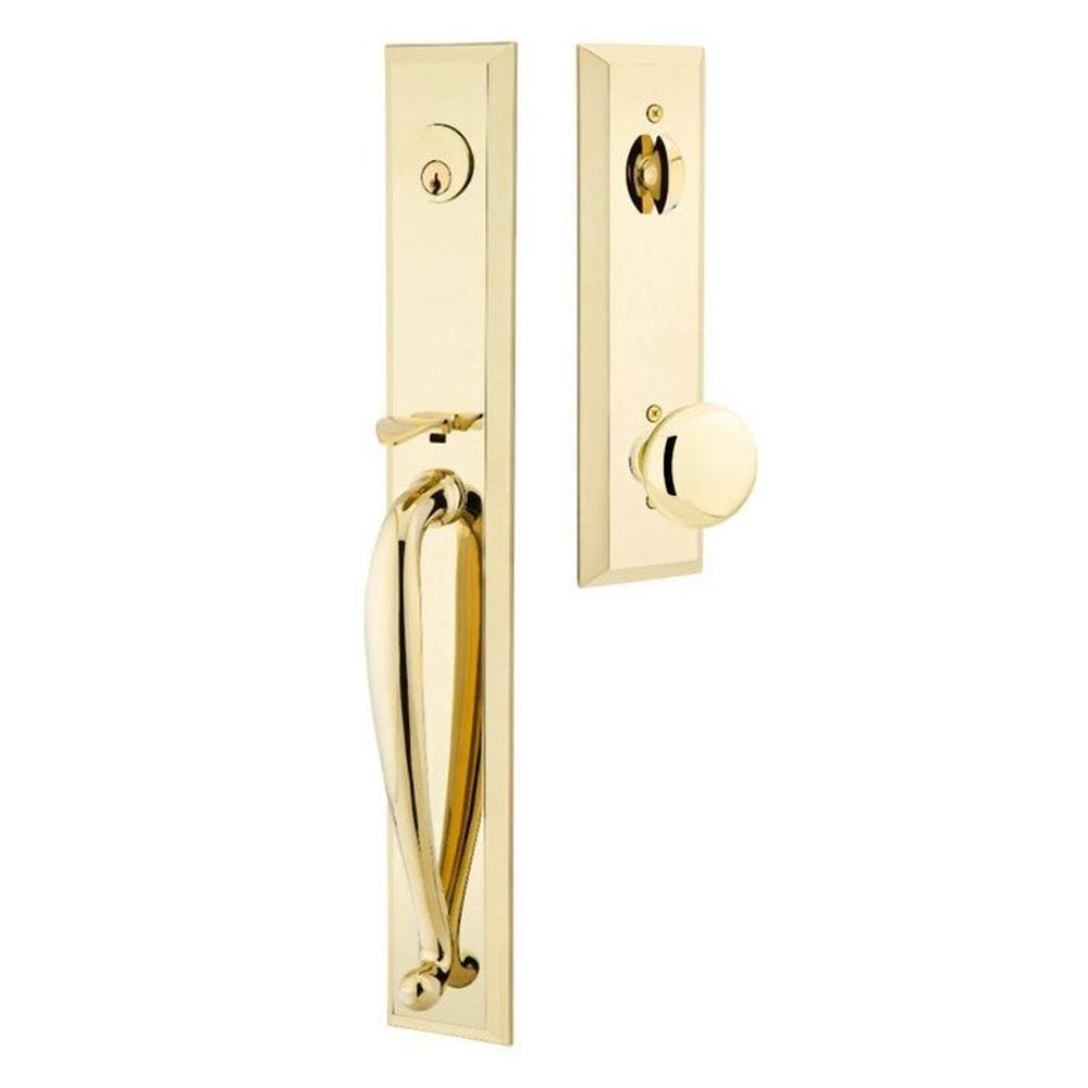 Emtek 4415PUS3 lifetime polished brass single cylinder handleset