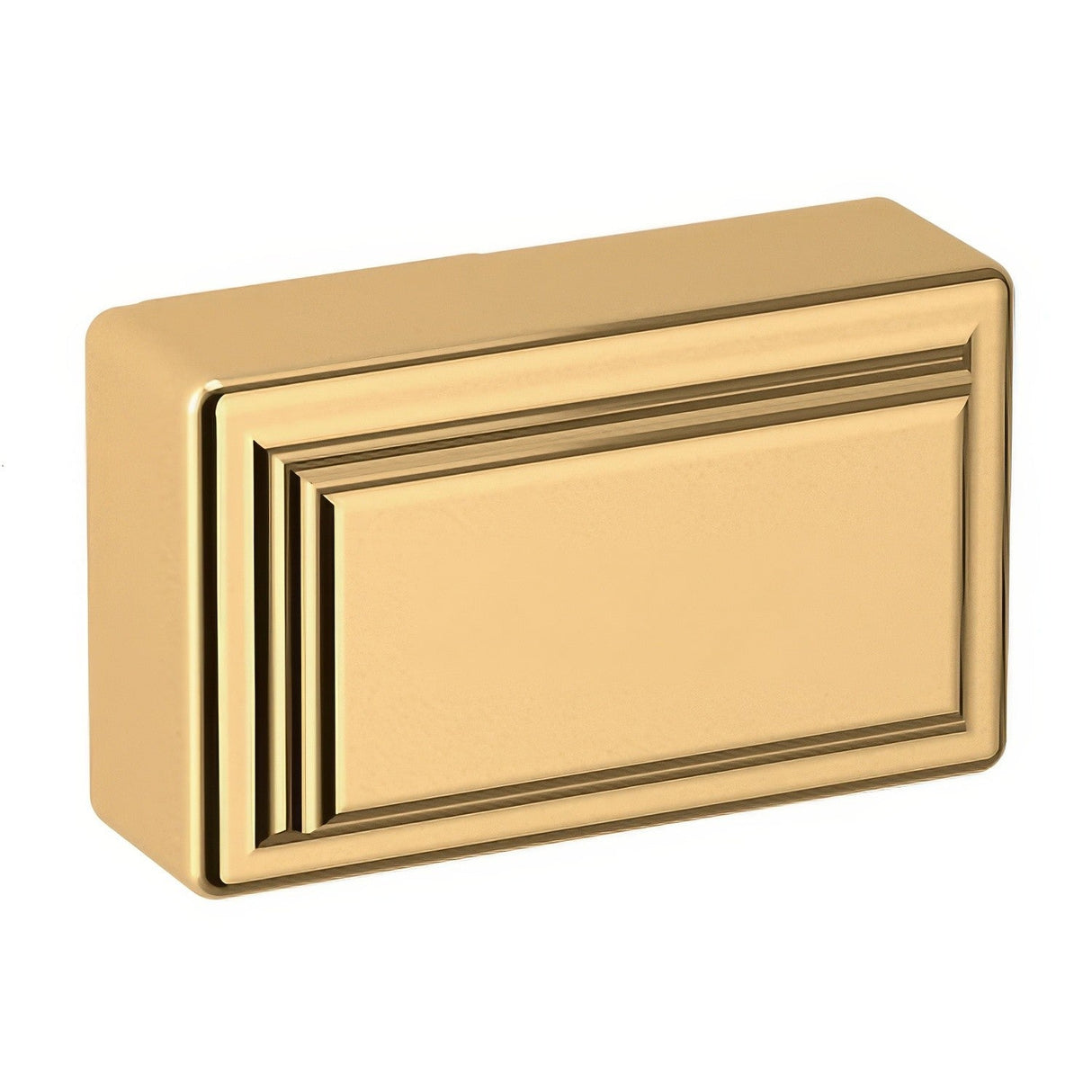 Baldwin 4425031 unlacquered brass rectangular cabinet knob