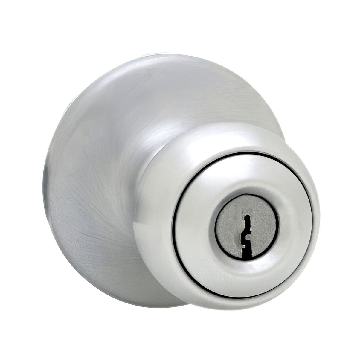 Kwikset 450P-26D Polo keyed storeroom door knob in satin chrome, additional view