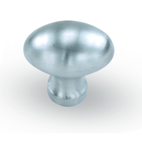 Laurey 45639 456 1-1/4" Solid Brass Oval Cabinet Knob Satin Chrome