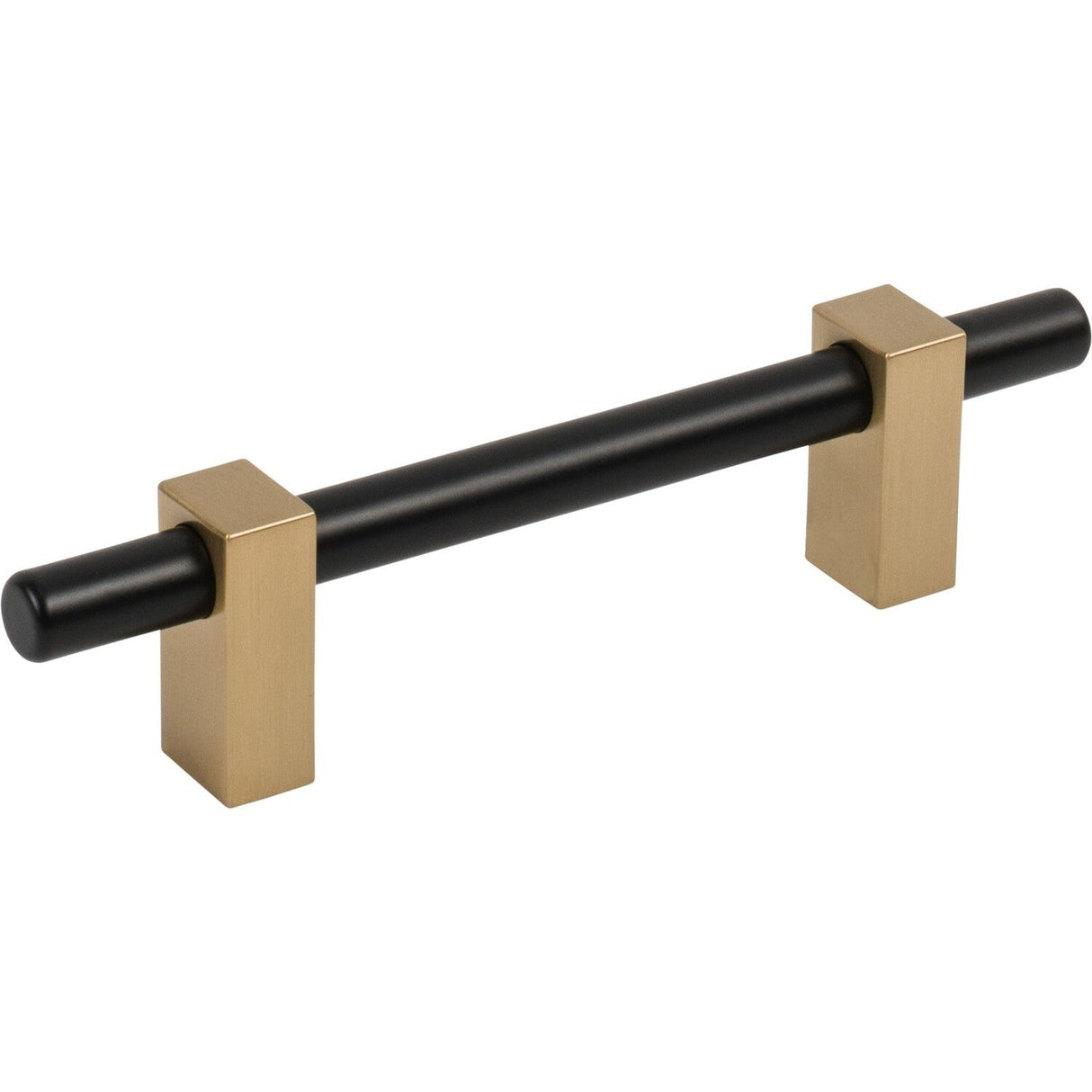 Jeffrey Alexander 478-96MBSBZ matte black w/satin bronze cabinet drawer pull