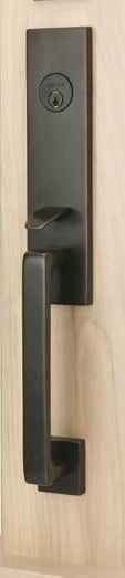 Emtek Knob 2-3/8" and 2-3/4" Backset Single Cylinder Davos Tubular Handleset - Reversible in Oil Rubbed Bronze