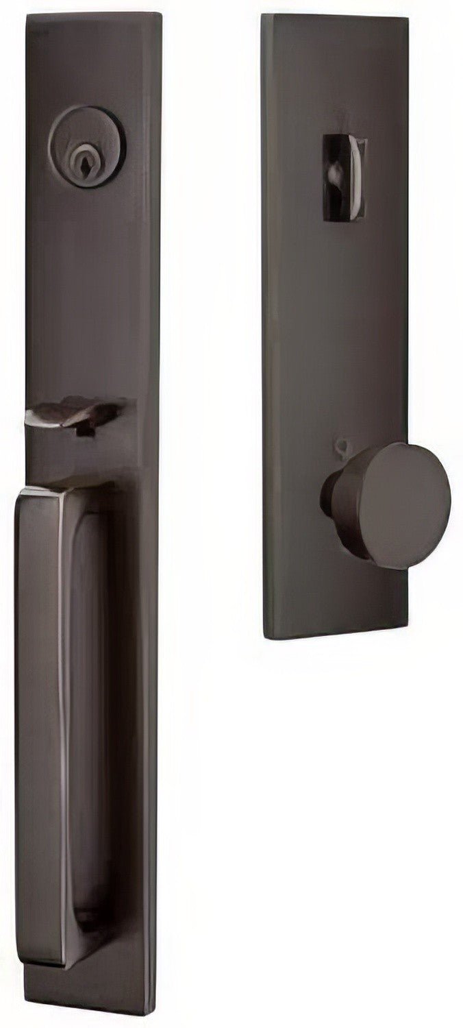 Emtek 4819ROUUS10B oil rubbed bronze single cylinder handleset