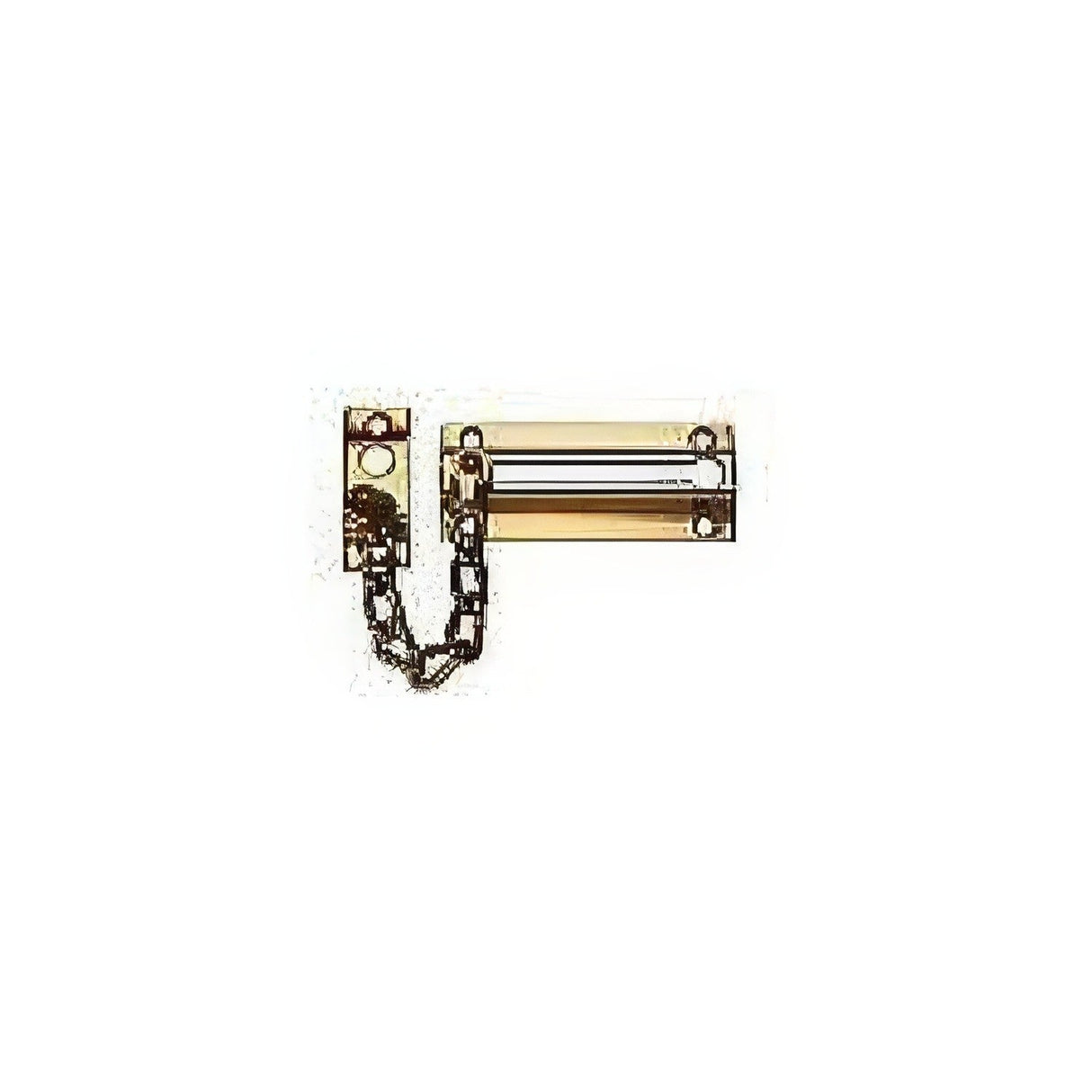 Ives 481F5 satin brass blackened chain door guard