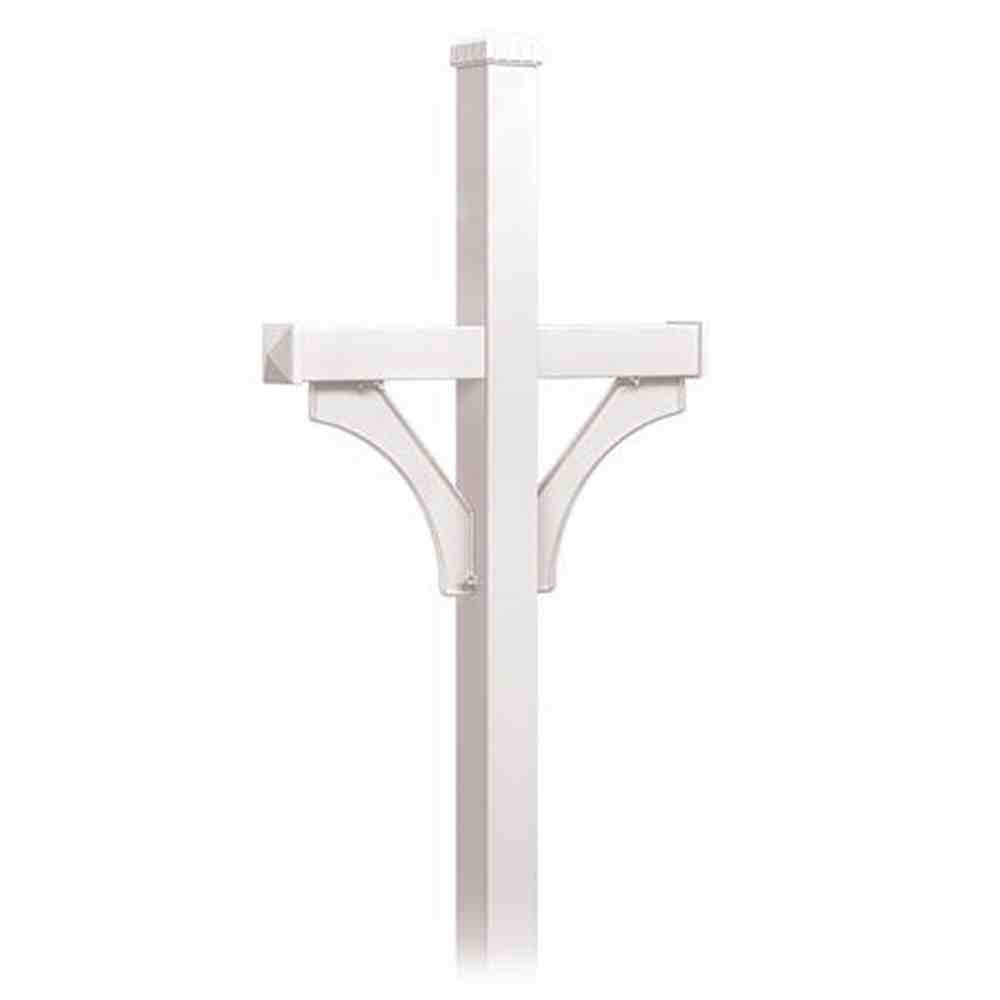 Salsbury Industries 4872WHT white mailbox post
