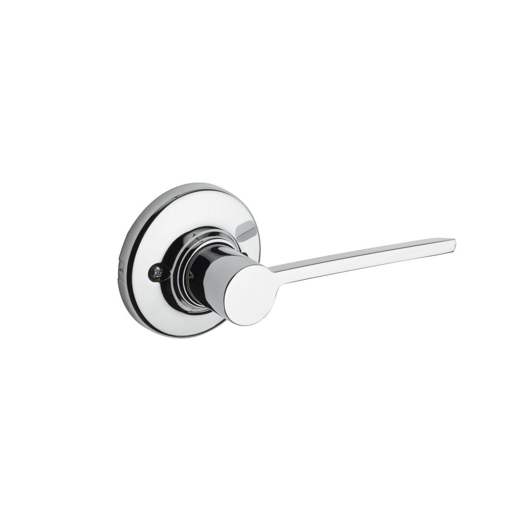 Kwikset Ladera Half Dummy Door Lever with Round Rose in Bright Chrome