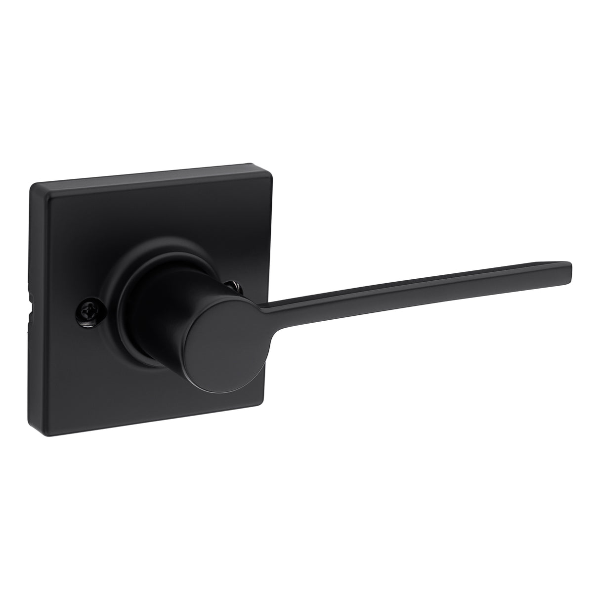 Kwikset Ladera Half Dummy Door Lever with Square Rose in Matte Black