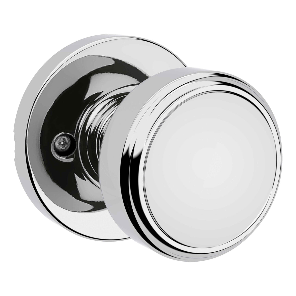 Kwikset Maven Half Dummy Door Knob in Bright Chrome