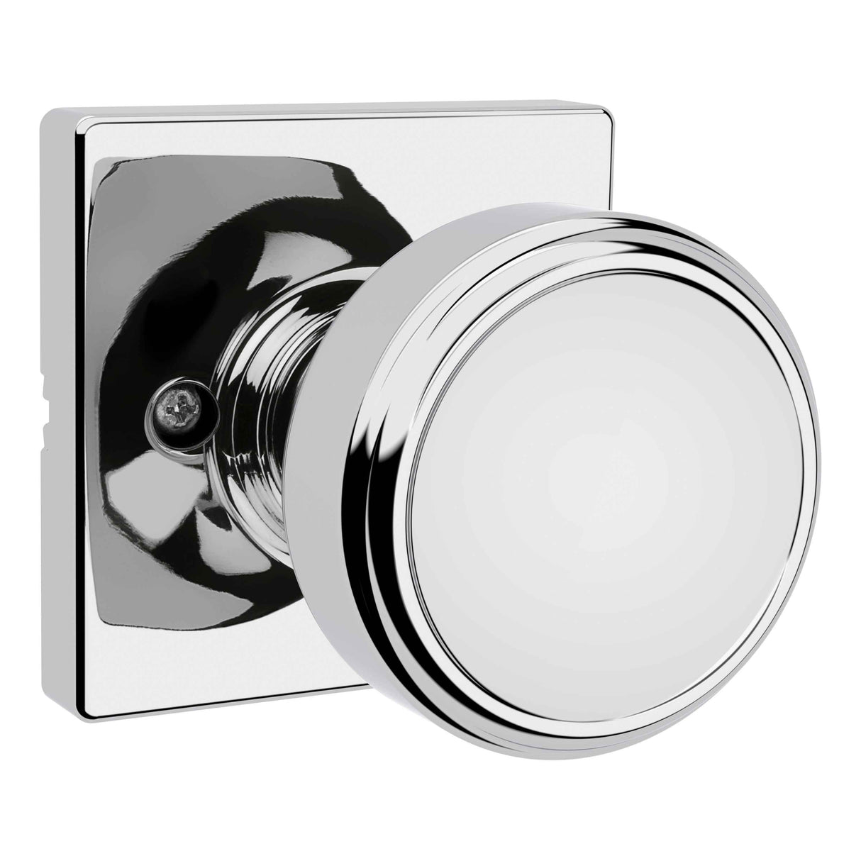 Kwikset Maven Half Dummy Door Knob in Bright Chrome