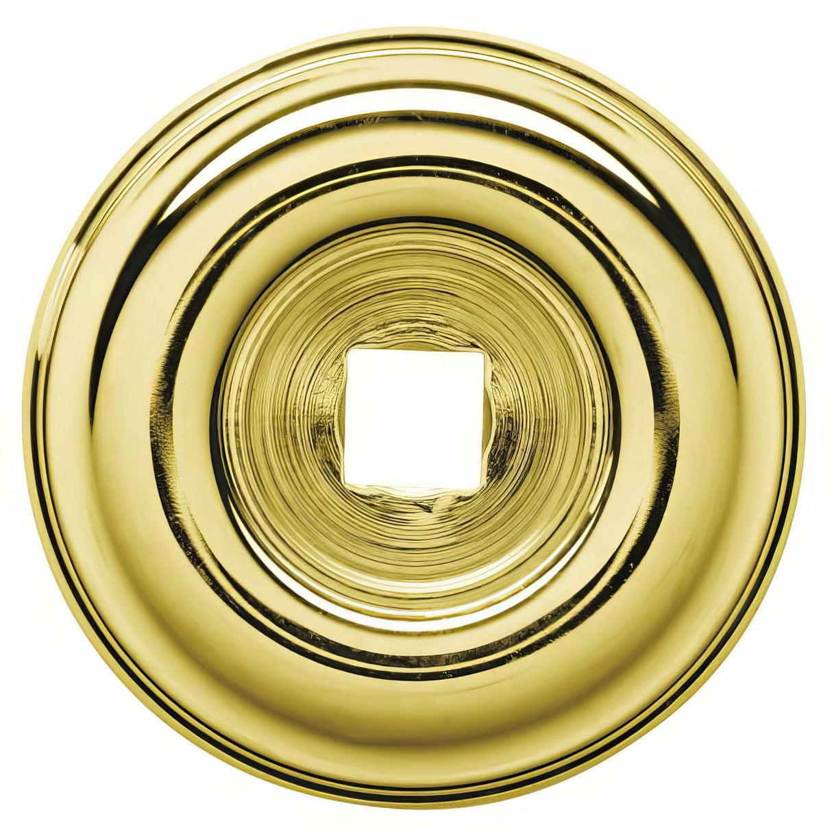 Baldwin 4902031 unlacquered brass cabinet knob backplate
