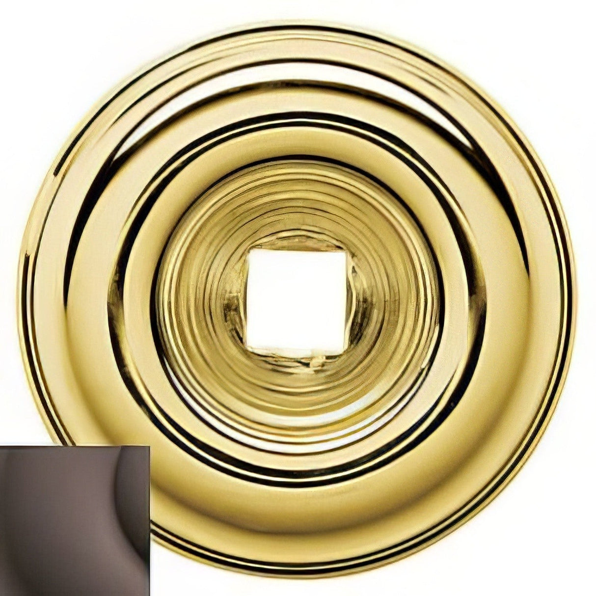 Baldwin 4902112 Round cabinet knob backplate, additional view