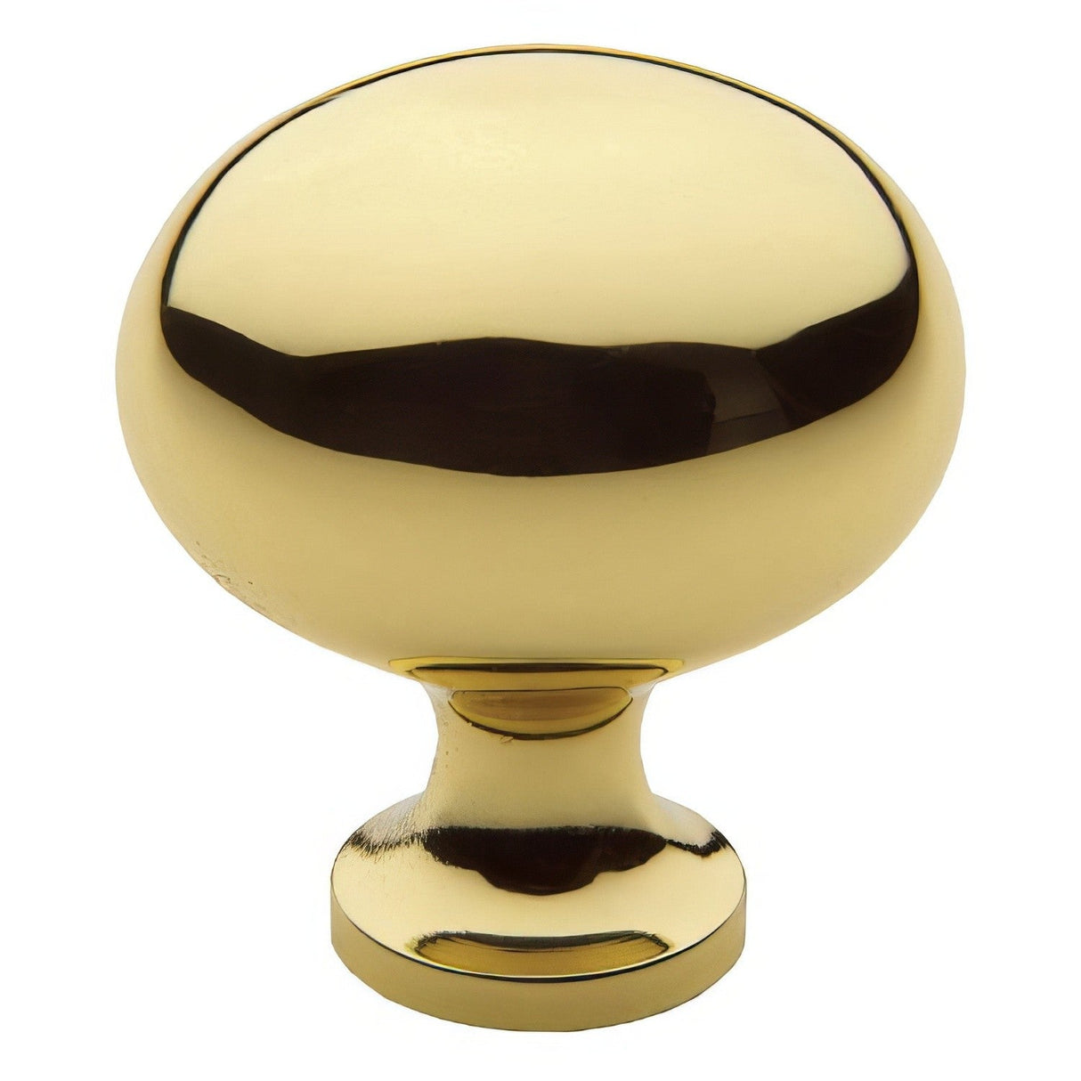 Baldwin 4913031 unlacquered brass oval cabinet knob