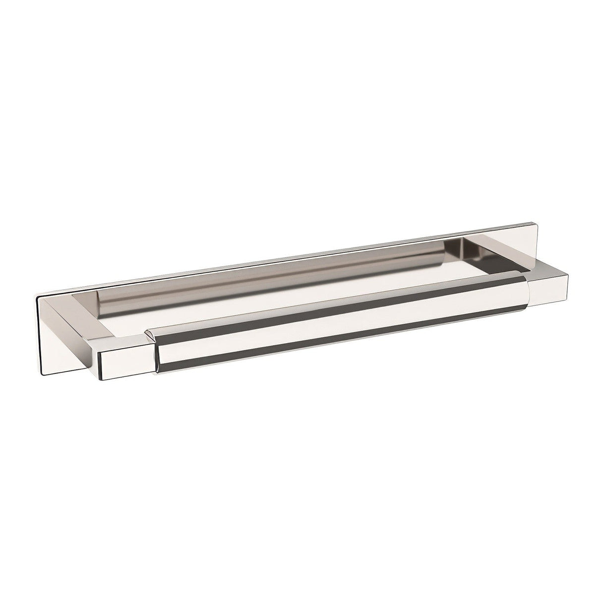 Baldwin 4927055 lifetime bright nickel cabinet pull backplate
