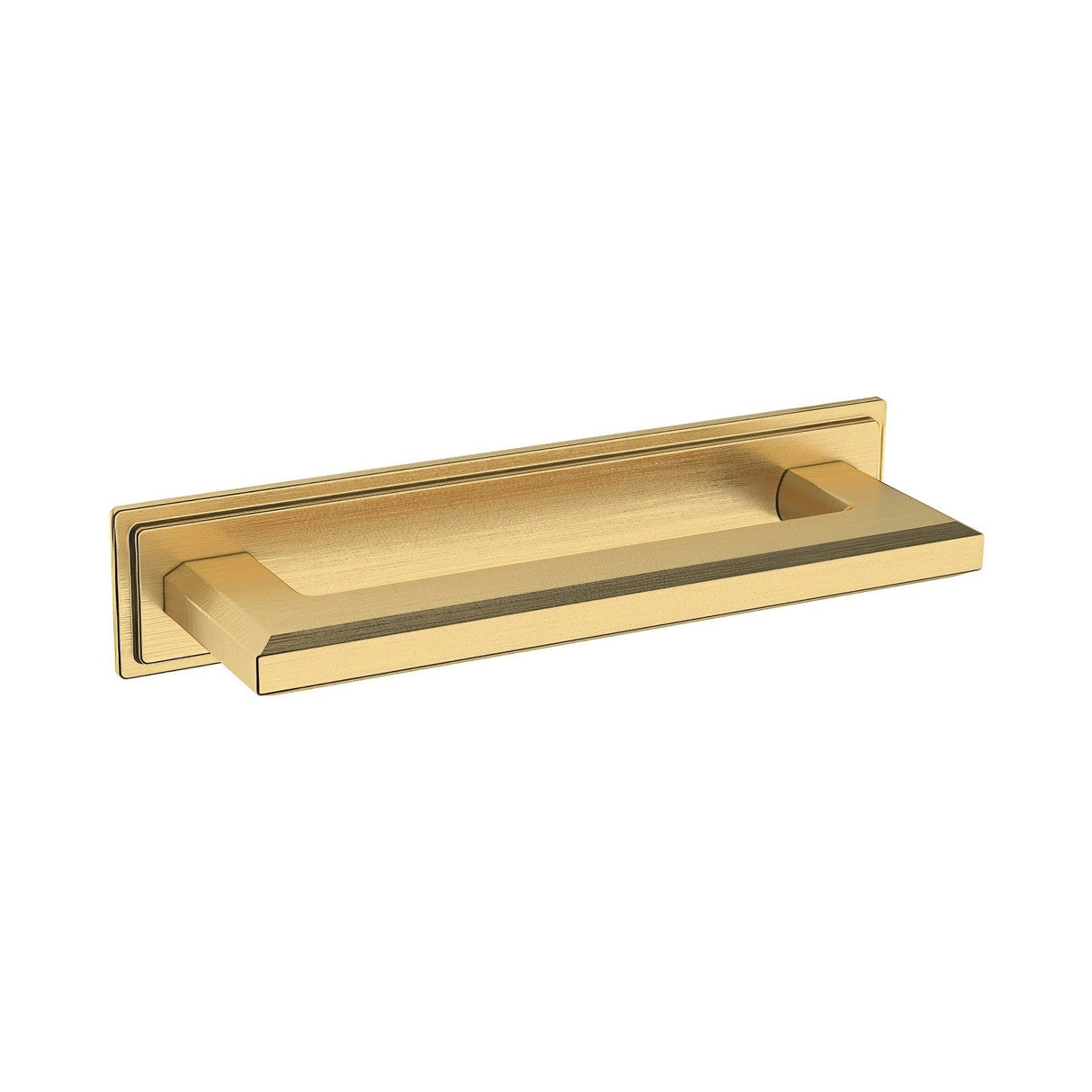 Baldwin 4940044 lifetime satin brass cabinet pull backplate