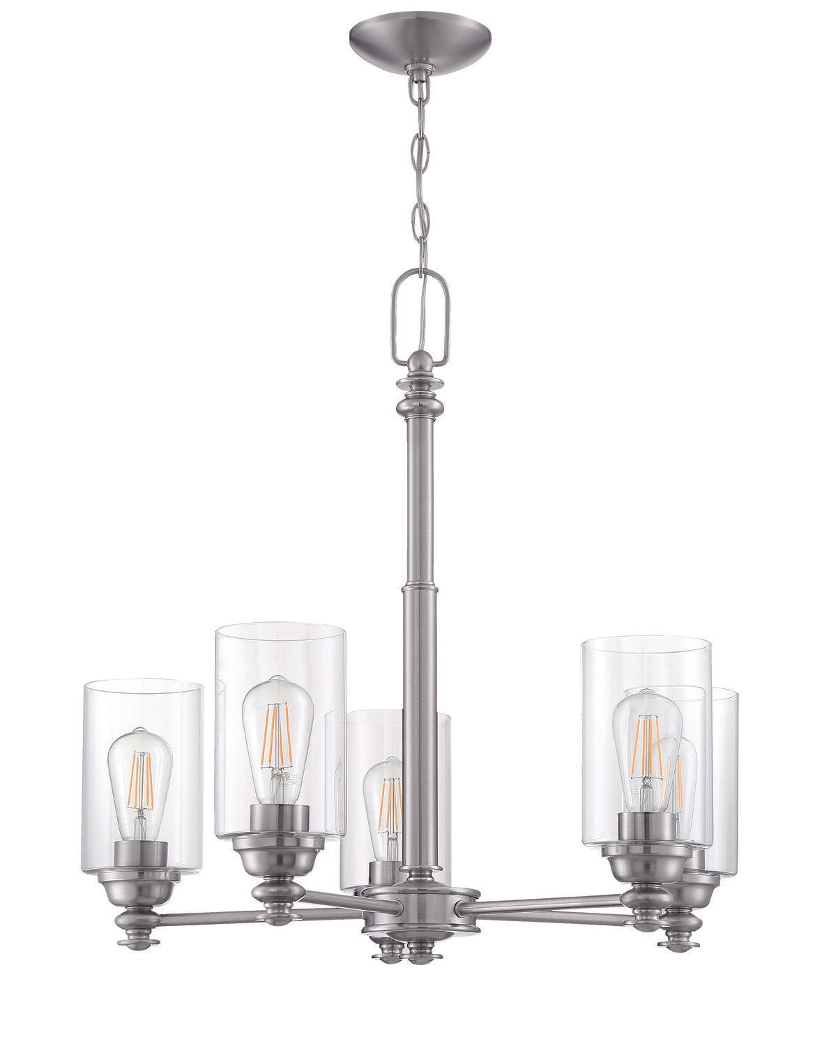 Craftmade 49825-BNK-C brushed polished nickel chandelier