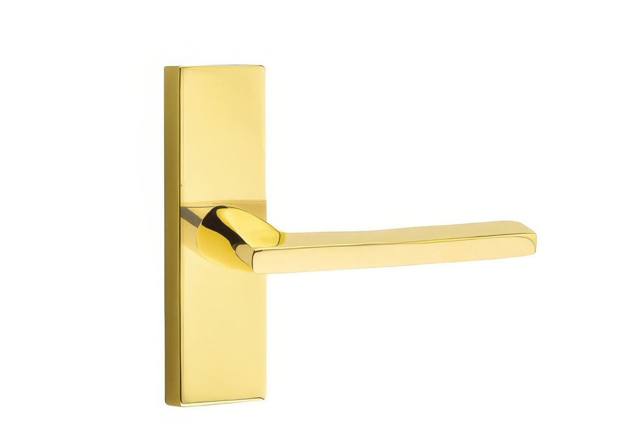 Emtek 5005HLOUS3NLLH unlacquered brass dummy door lever