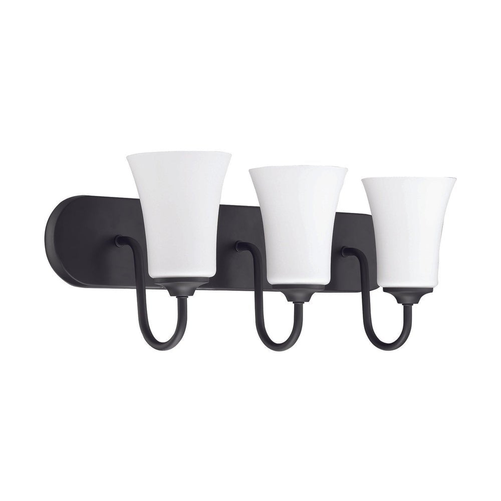 Craftmade 50403-FB-WG-WG Gwyneth 3 Light Vanity Flat Black