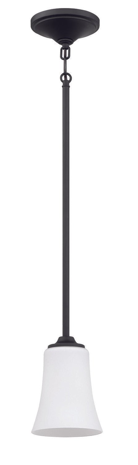 Craftmade 50491-FB-WG-WG Gwyneth 1 Light Mini Pendant Flat Black