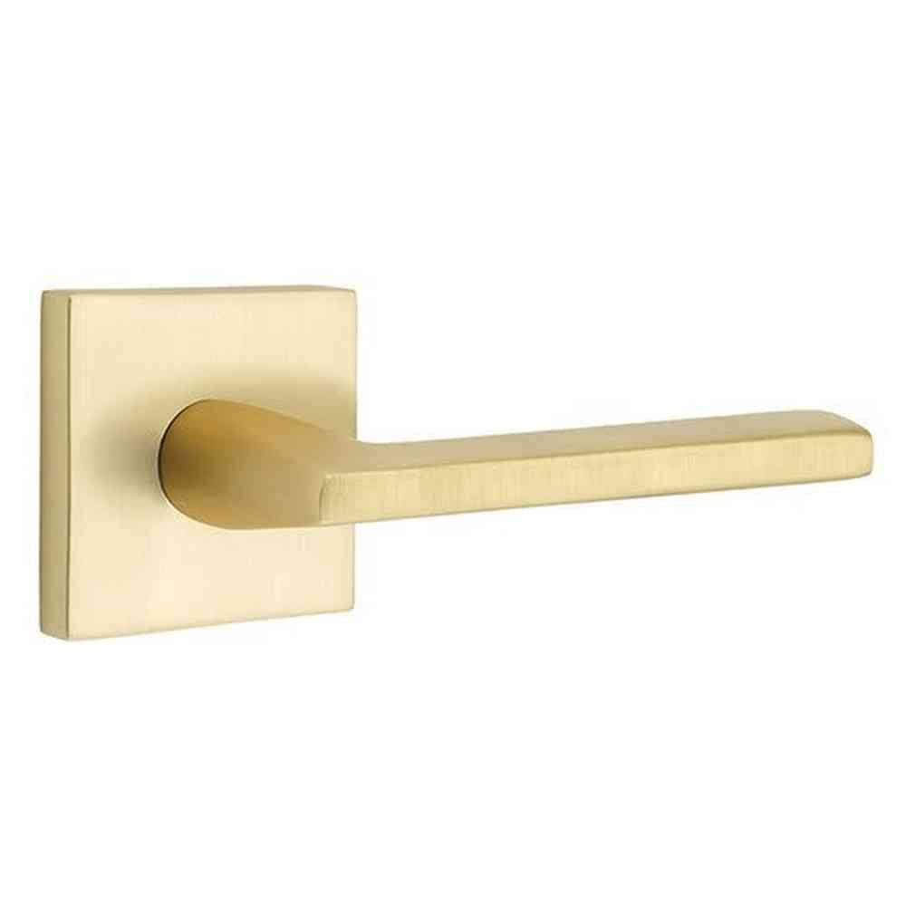 Emtek 5050HLOUS4 satin brass dummy pair