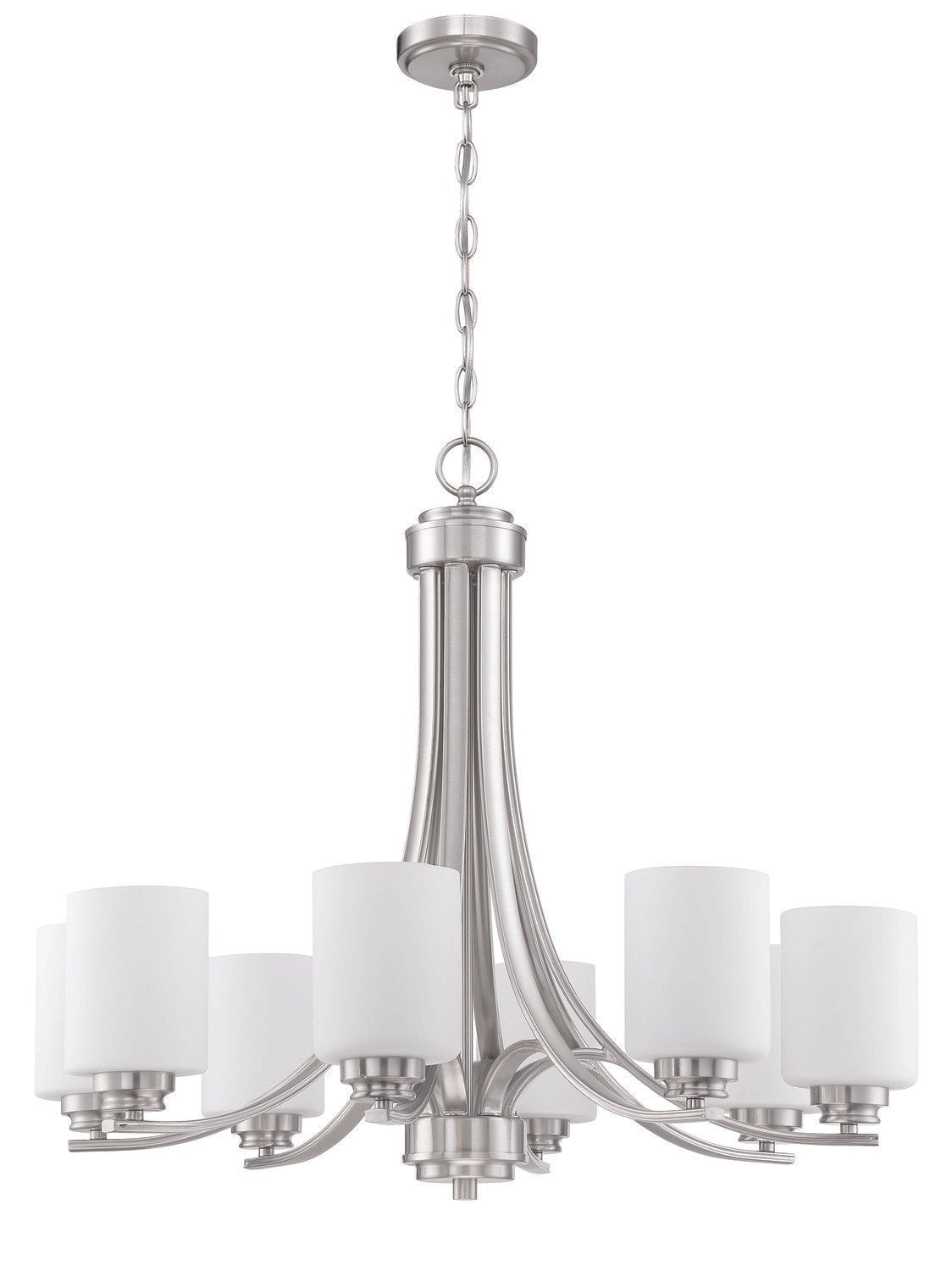 Craftmade 50528-BNK-WG brushed polished nickel chandelier