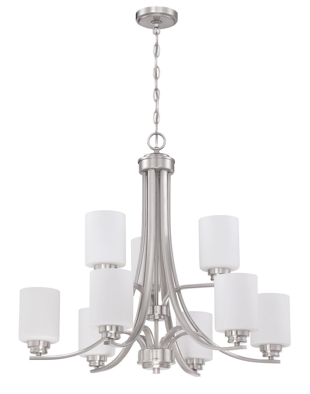 Craftmade 50529-BNK-WG brushed polished nickel chandelier