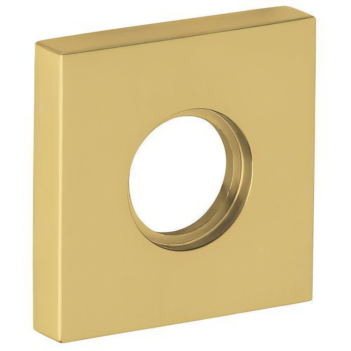 Baldwin 5056060I satin brass and brown rosette