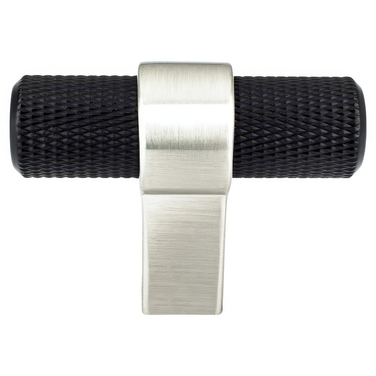 Berenson 5060-455BPN-P matte black and brushed nickel t shaped cabinet knob