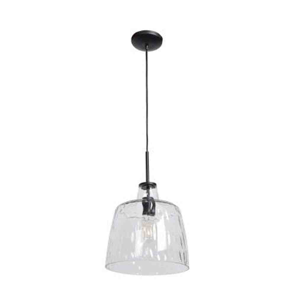 Access Lighting 50938-BL/CLR black glass pendant light
