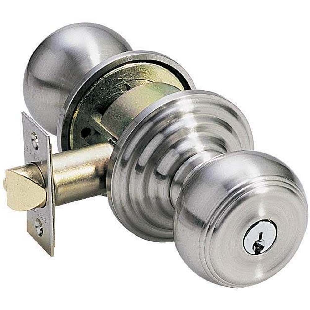 Emtek 5100WUS26 Waverly Knob 2-3/8" and 2-3/4" Backset Keyed Entry with Regular Rose for 1-3/8" to 2-1/16" Door Polished Chrome Finish