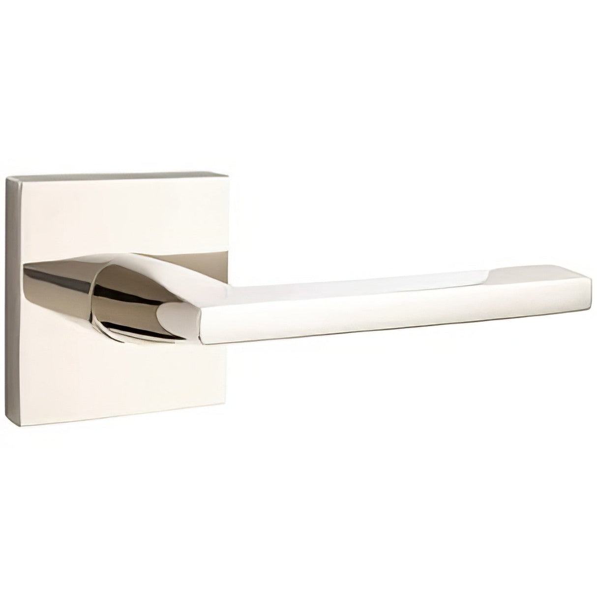 Emtek 5110FRLUS14RH polished nickel lifetime passage door lever