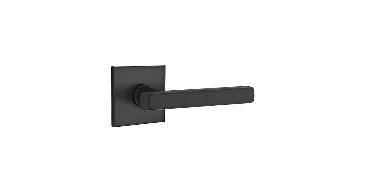 Emtek 5110FRLUS19RH flat black passage door lever