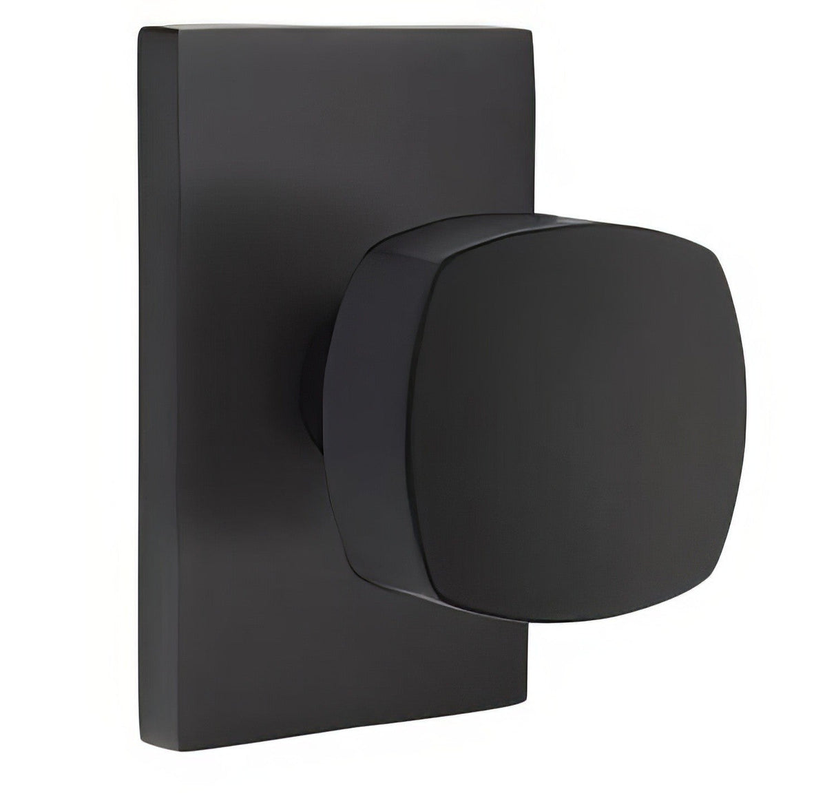 Emtek 5112FRKUS19 flat black passage door knob