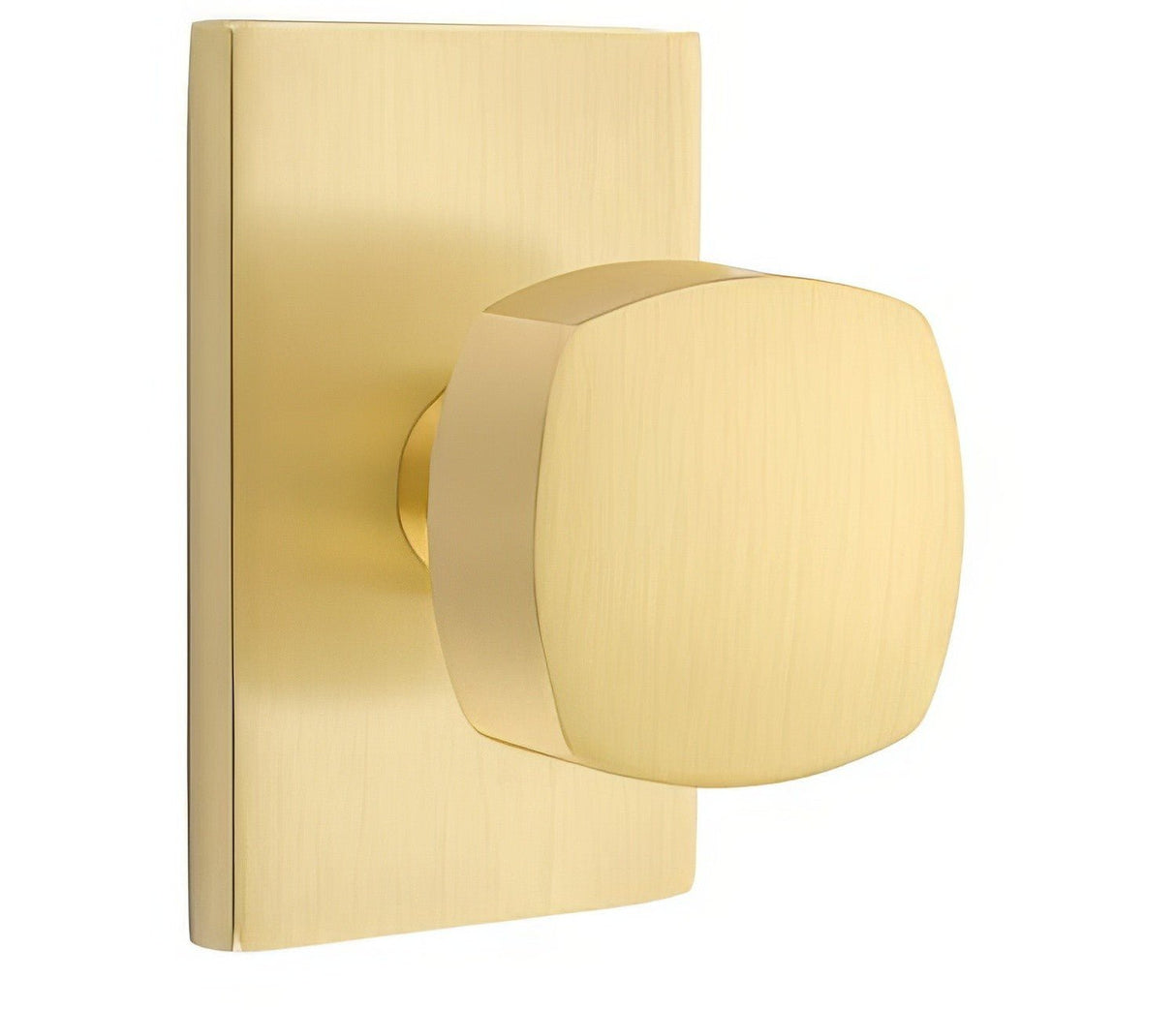 Emtek 5112FRKUS4 satin brass passage door knob