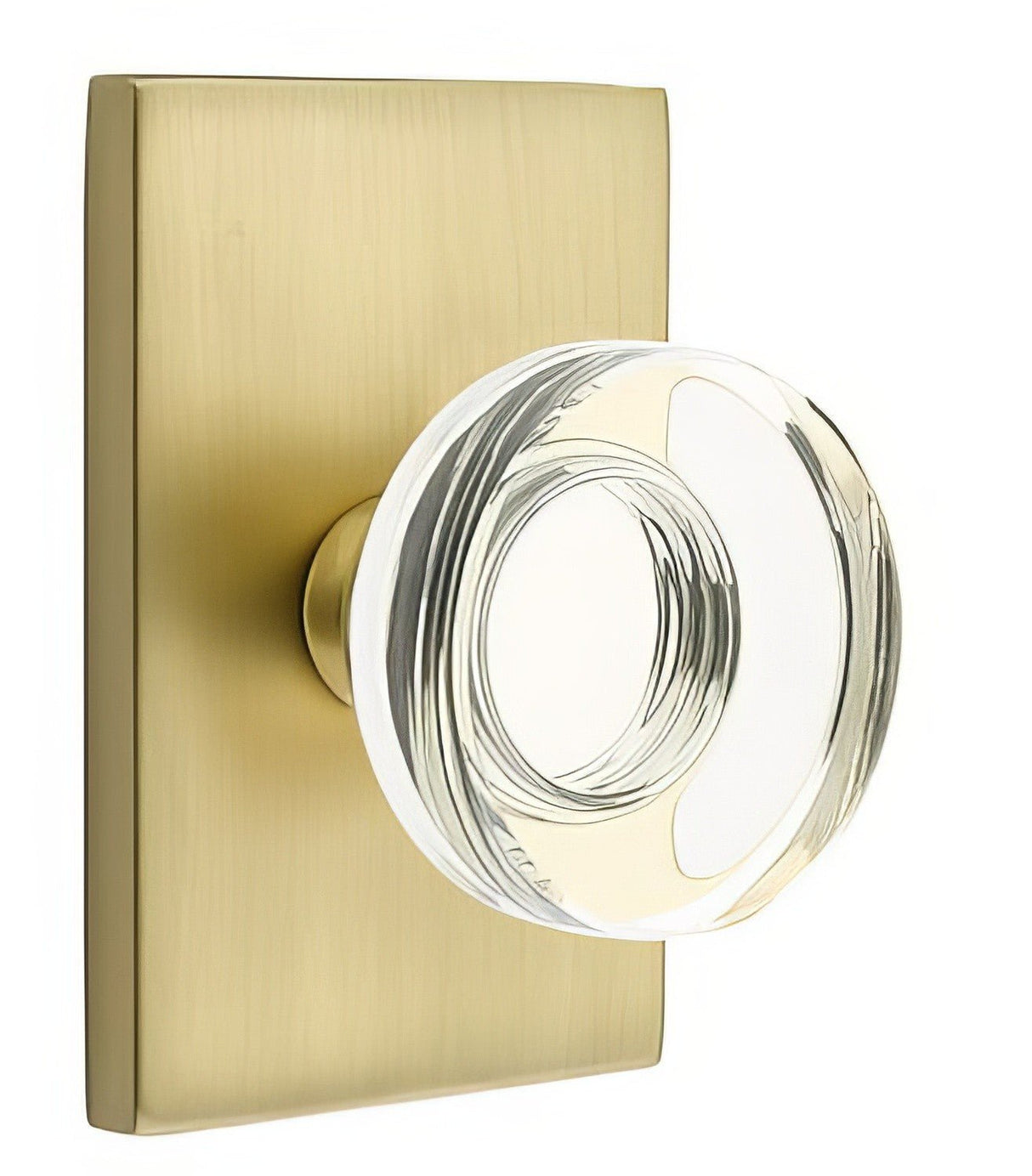 Emtek 5112MDCUS4 satin brass passage door knob