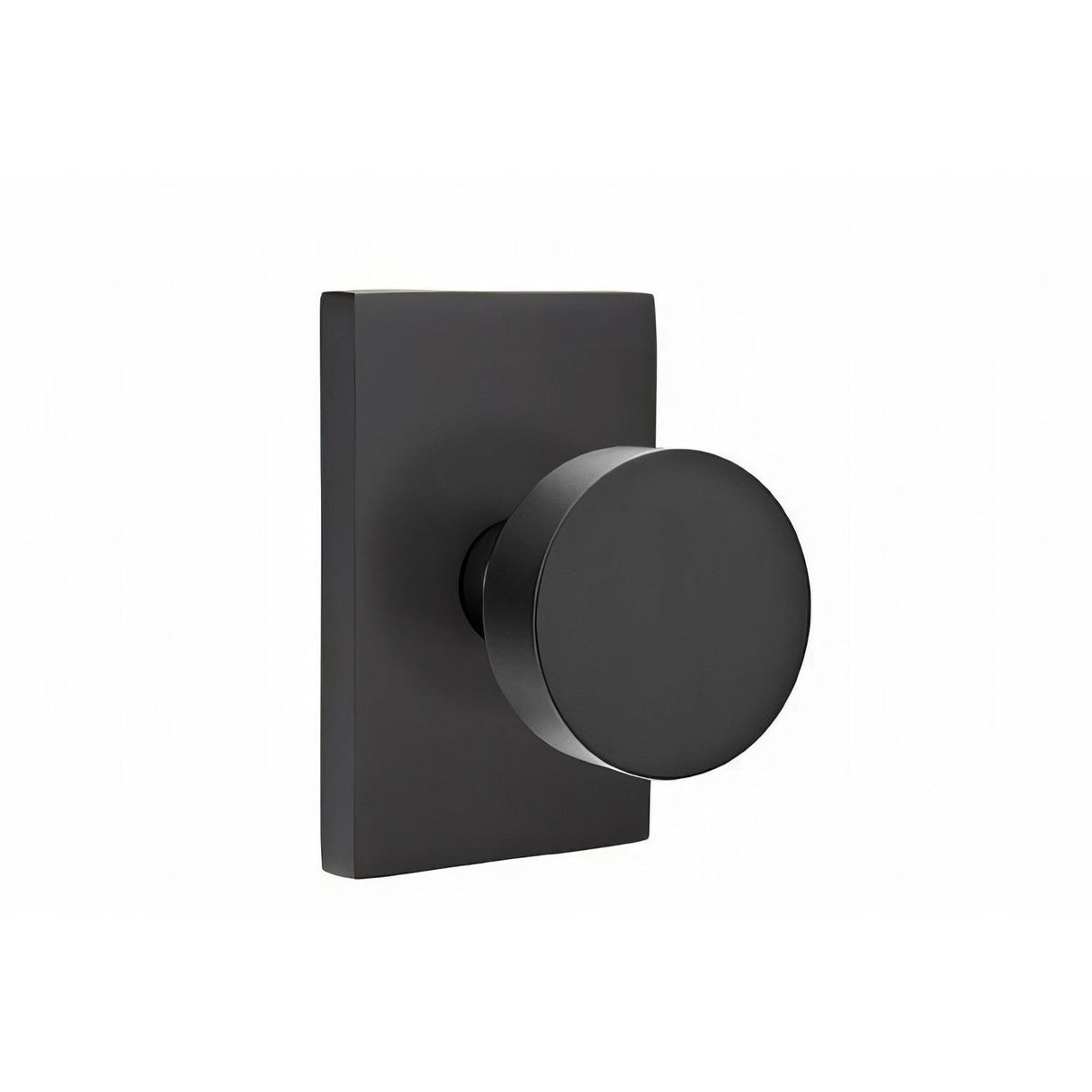 Emtek 5112ROUUS19 flat black passage door knob