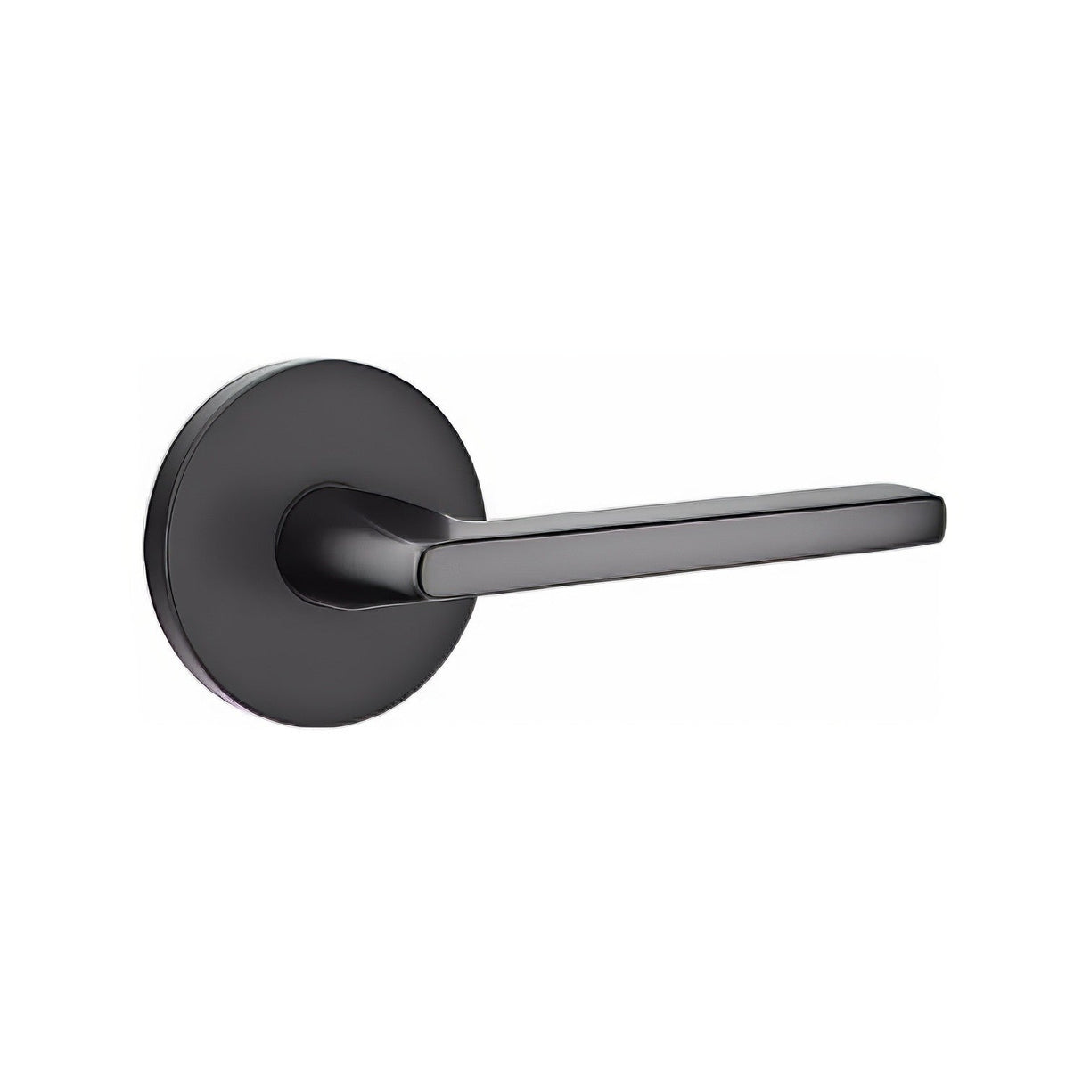 Emtek 5115HLOUS19LH flat black keyed entry door lever