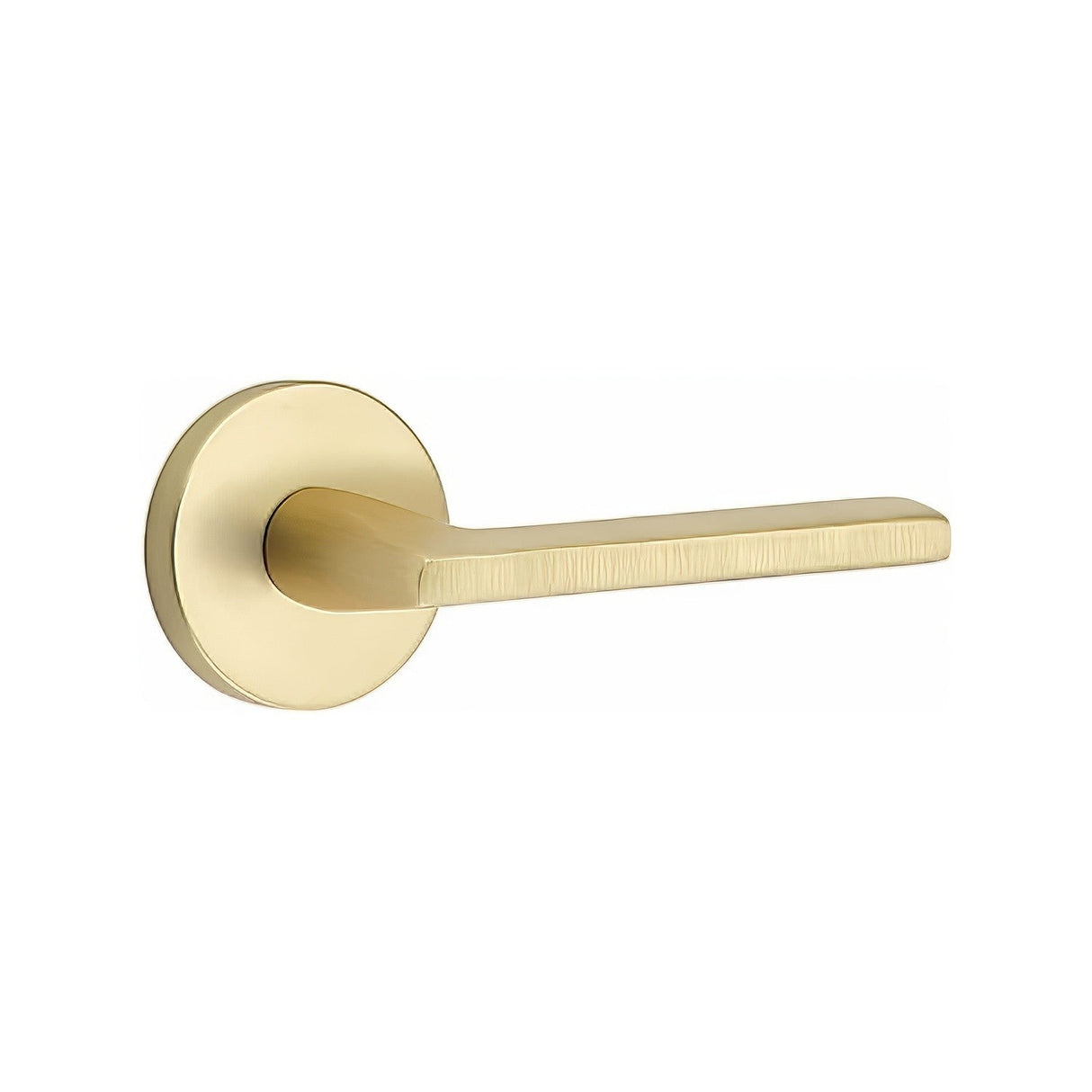 Emtek 5115HLOUS4RH keyed entry keyed entry door lever in satin stainless, additional view