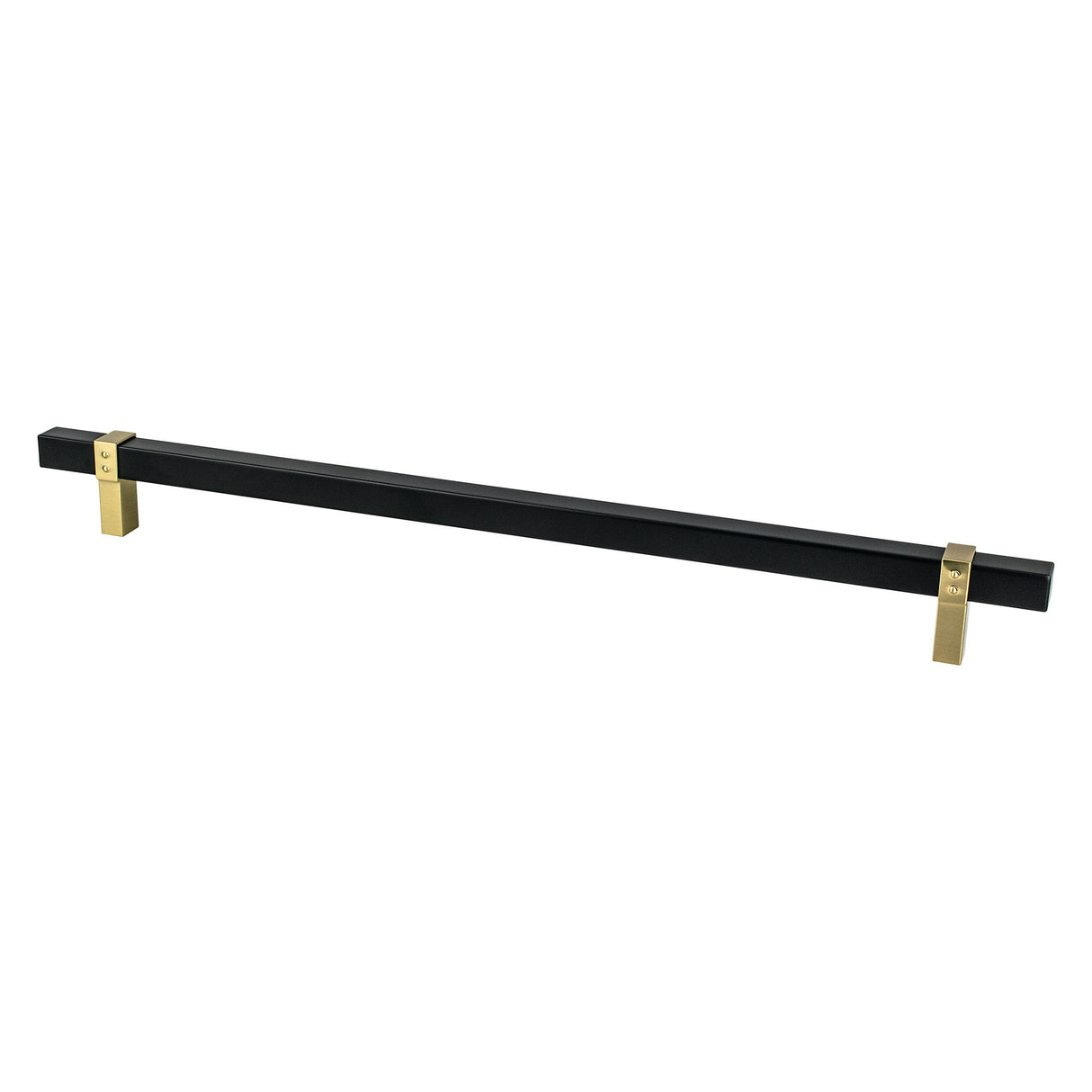 Berenson Rivet Rebel 18" Center to Center Appliance Pull in Matte Black and Modern Brushed Gold