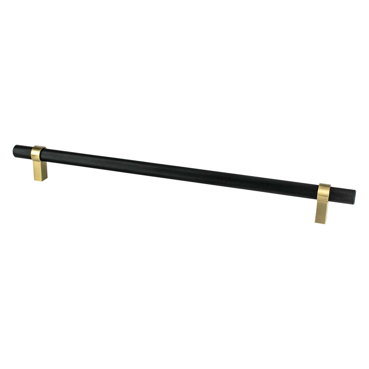 Berenson Radial Reign 18" Center to Center Appliance Pull in Matte Black and Modern Brushed Gold